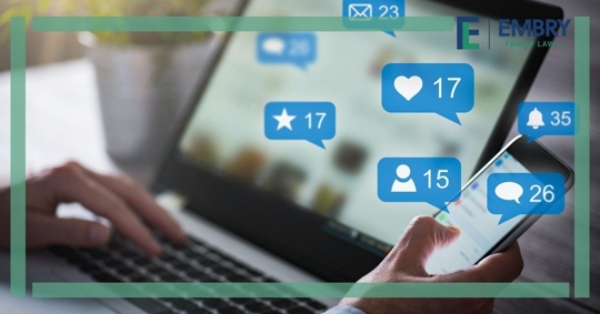 using social media on phone